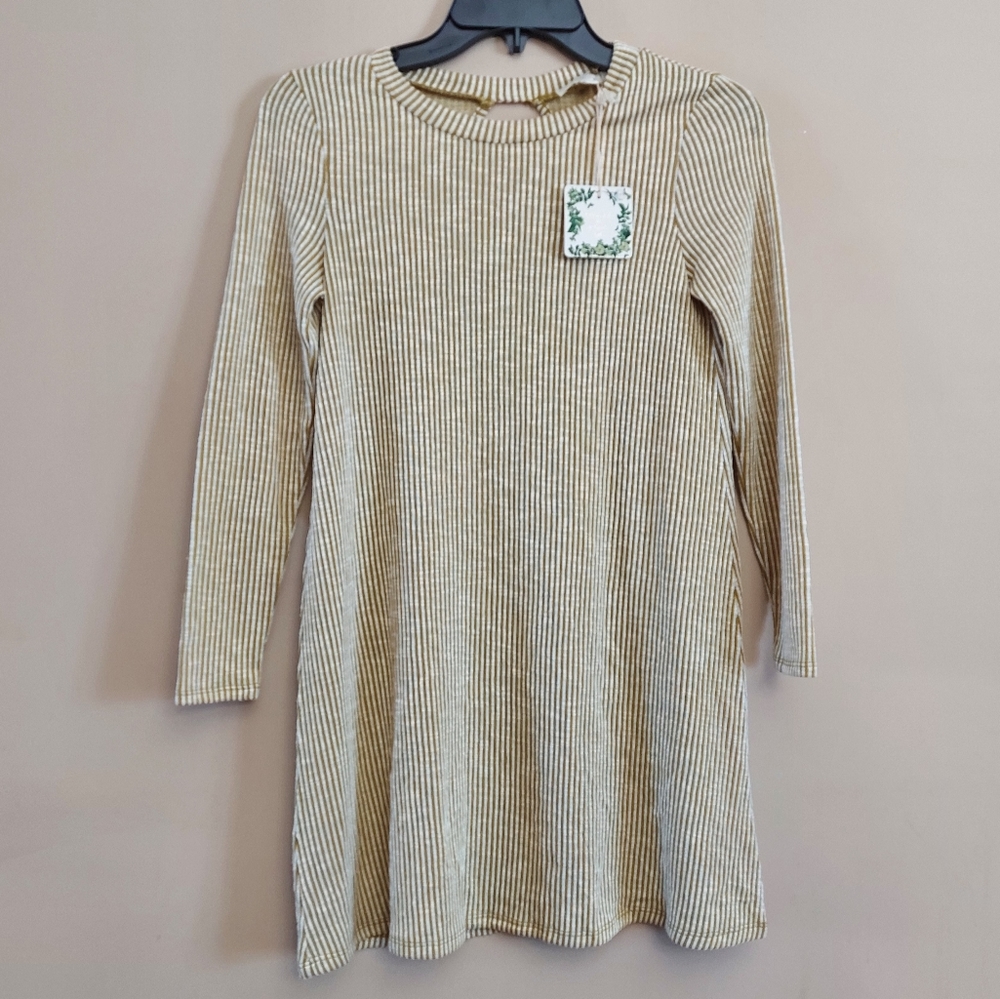 Chelsea & Violet striped long sleeve A line dress